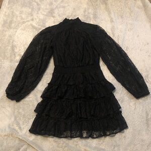 Express Black Lace Mini Dress